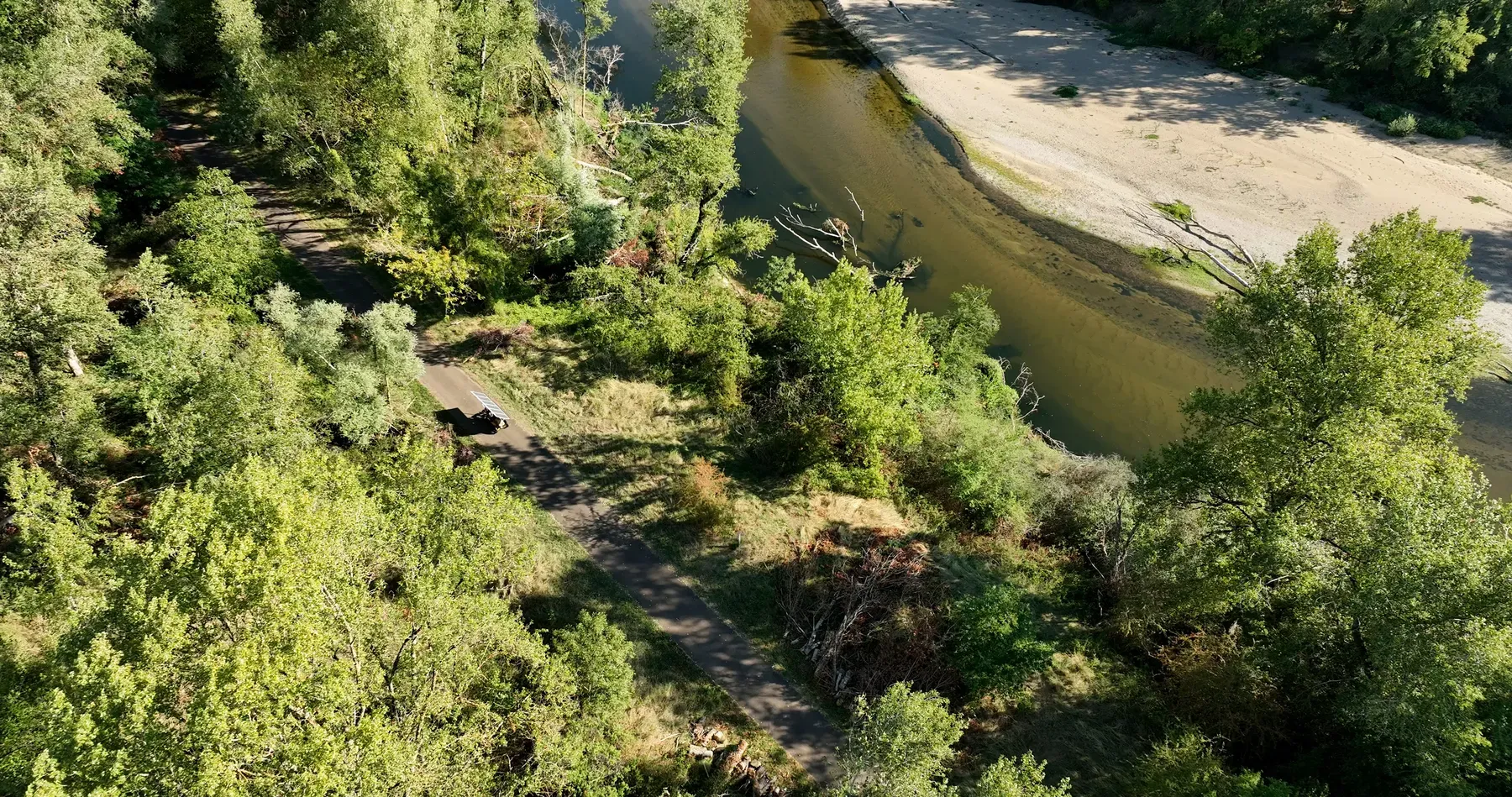 Le Supercycle vu depuis les hauteurs de la Loire
